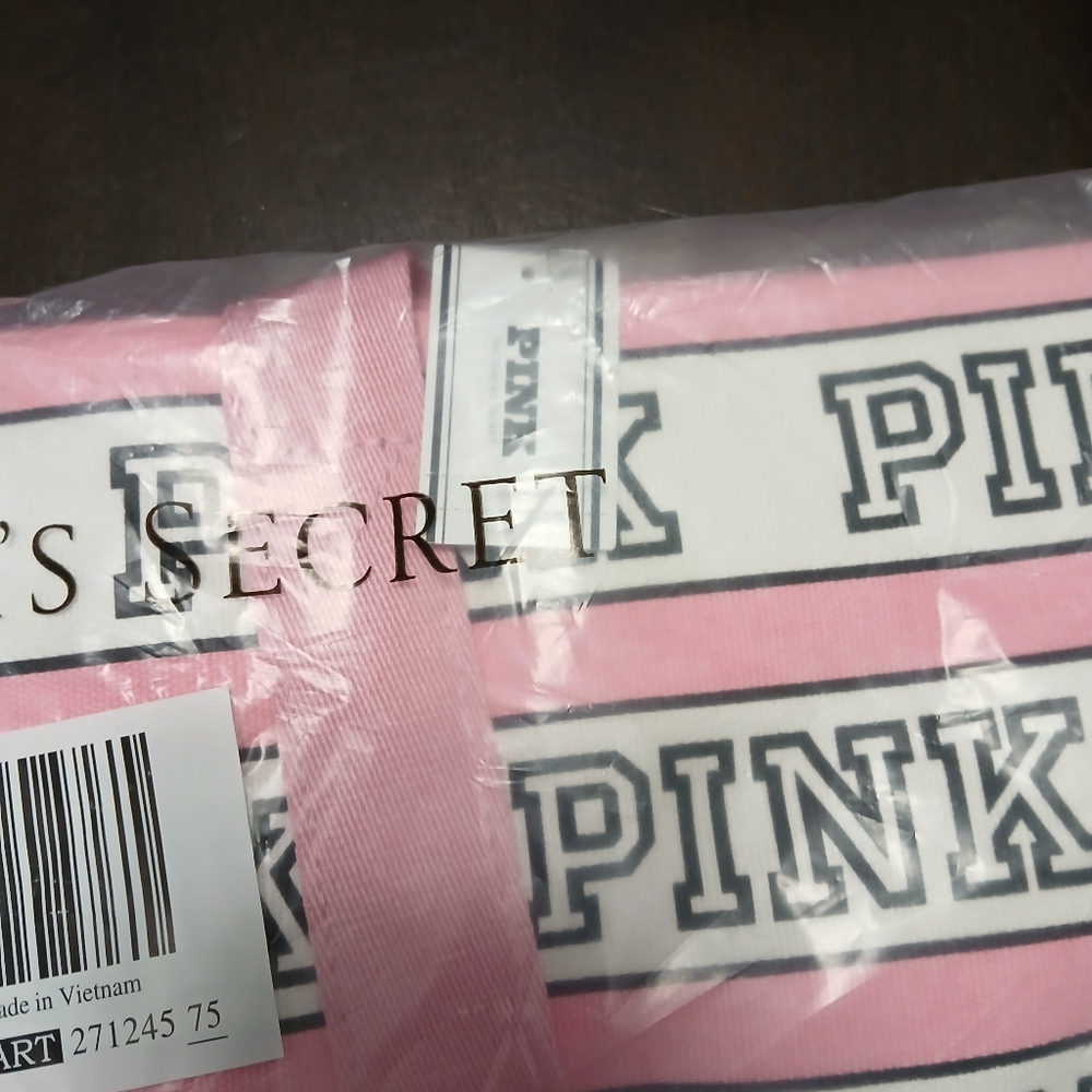 VS PINK STRIPED LOGO TOTE - Picture 6 of 6